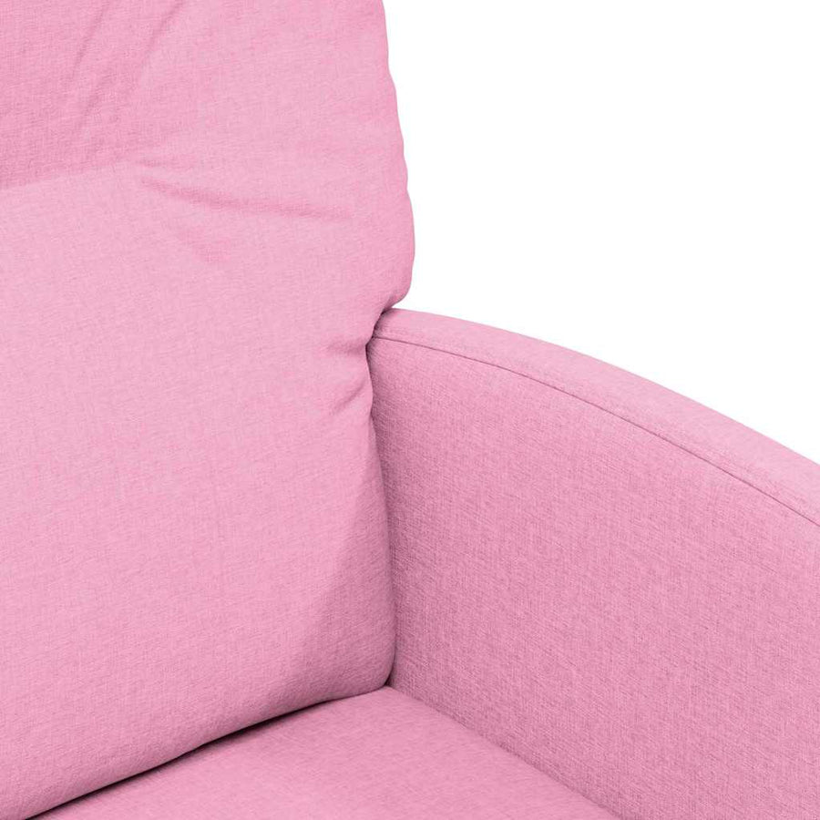 Eetstoelen met wielen 2 pcs Roze 57 x 67 x 95 cm Stof