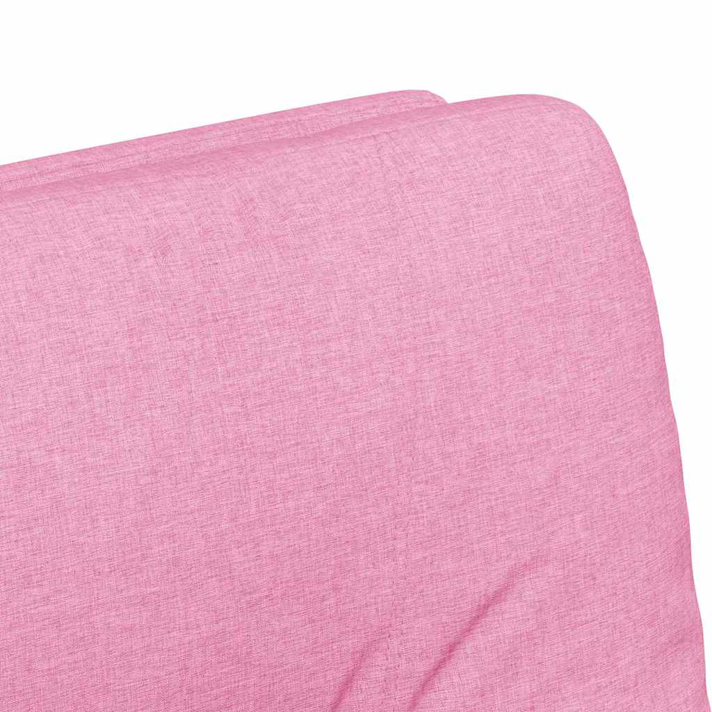 Eetstoelen met wielen 2 pcs Roze 57 x 67 x 95 cm Stof
