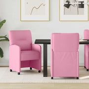 Eetkamerstoelen roze 2 stuks 57x67x95 cm stof