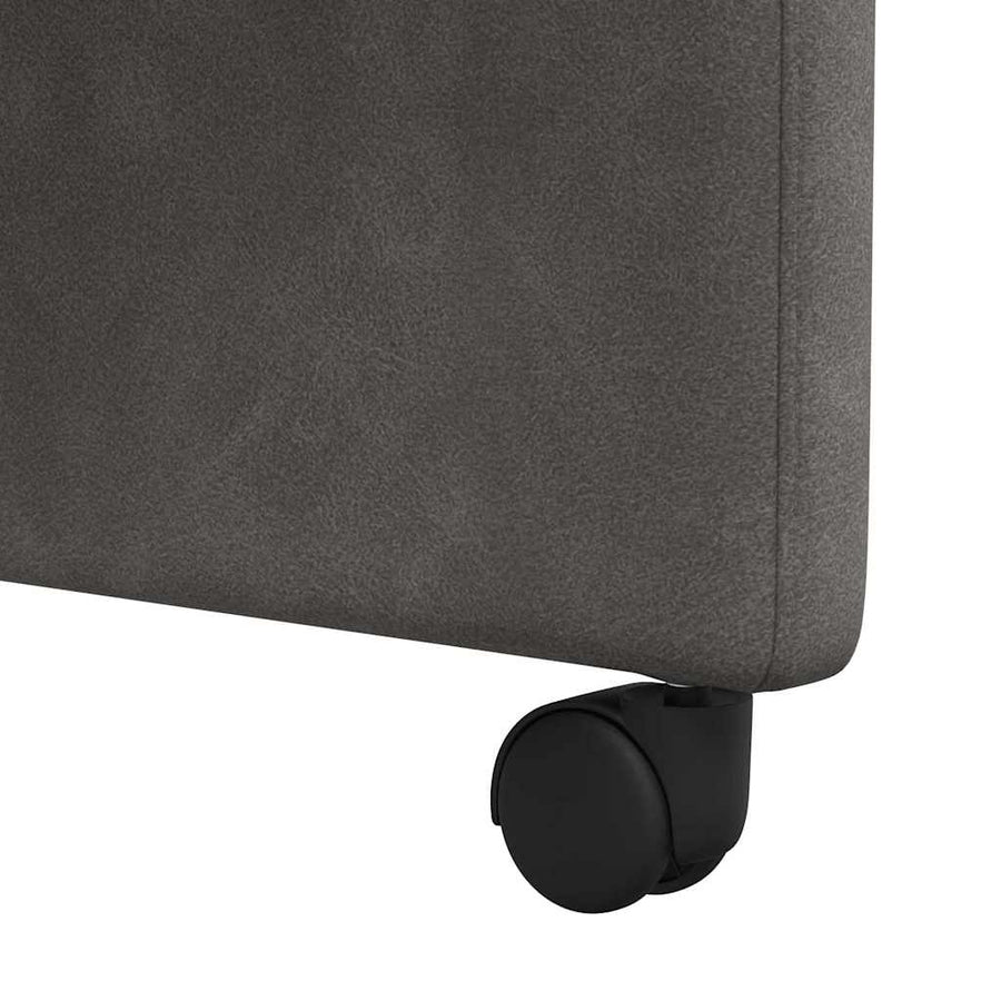 Eetstoelen met wielen 2 pcs Zwart 58 x 67 x 97 cm Kunstleer