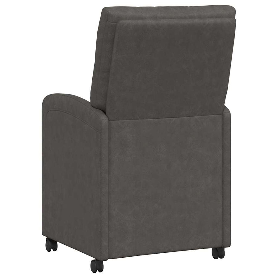 Eetstoelen met wielen 2 pcs Zwart 58 x 67 x 97 cm Kunstleer
