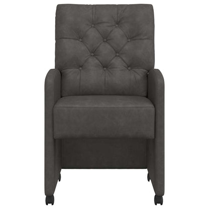 Eetstoelen met wielen 2 pcs Zwart 58 x 67 x 97 cm Kunstleer