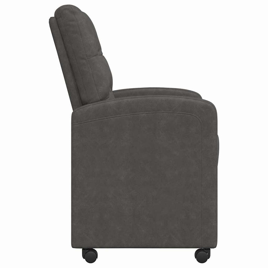 Eetstoelen met wielen 2 pcs Zwart 58 x 67 x 97 cm Kunstleer