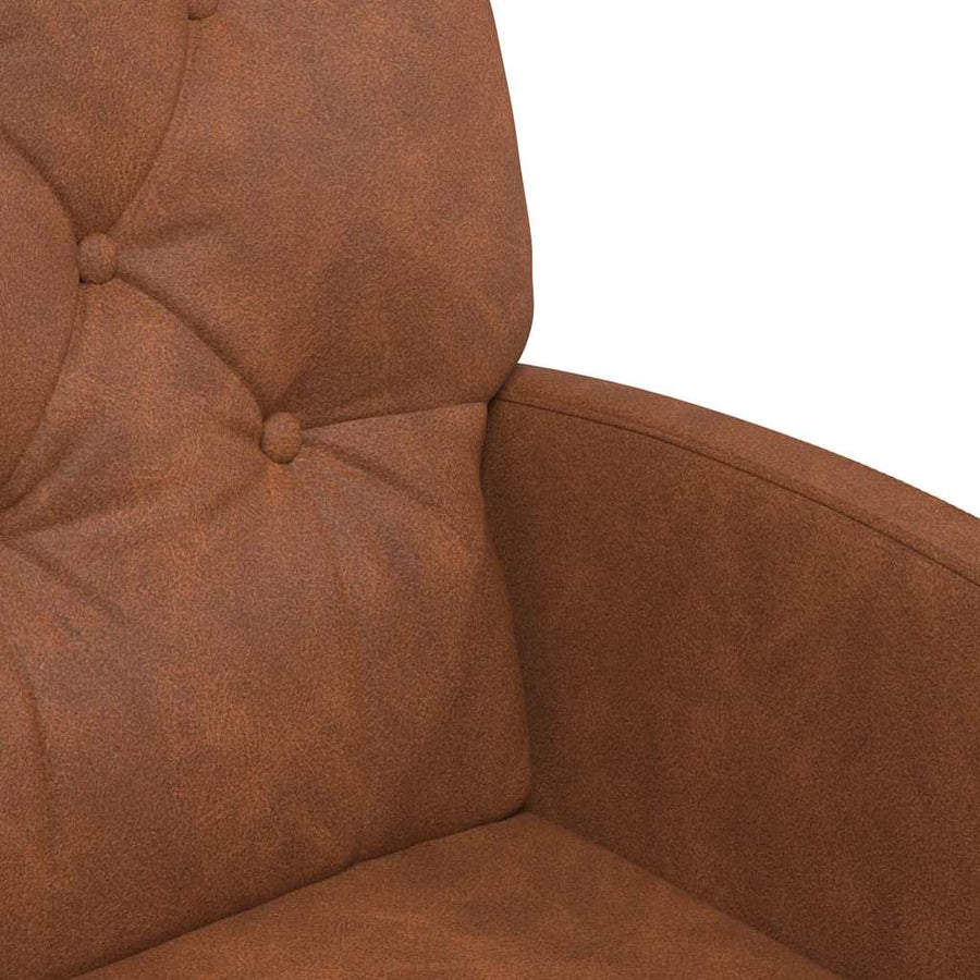 Eetstoelen met wielen 2 pcs Bruin 58 x 67 x 97 cm Kunstleer