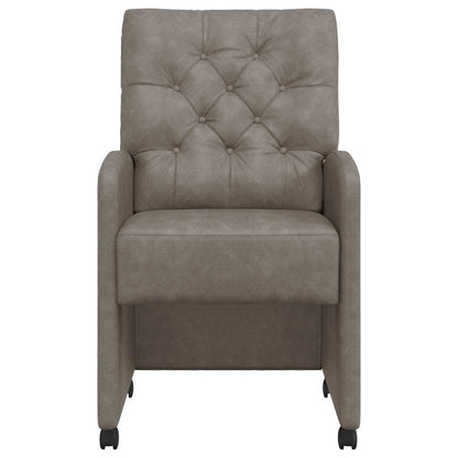 Eetstoelen met wielen 2 pcs Grijs 58 x 67 x 97 cm Kunstleer