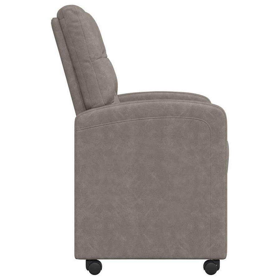 Eetstoelen met wielen 2 pcs Grijs 58 x 67 x 97 cm Kunstleer