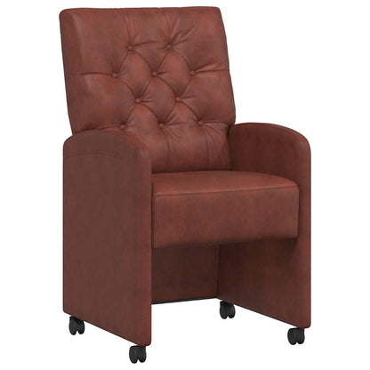 Eetstoelen 2 pcs Glanzend bruin 58 x 67 x 97 cm Kunstleer