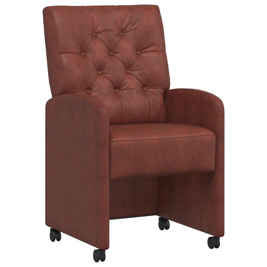Eetstoelen 2 pcs Glanzend bruin 58 x 67 x 97 cm Kunstleer