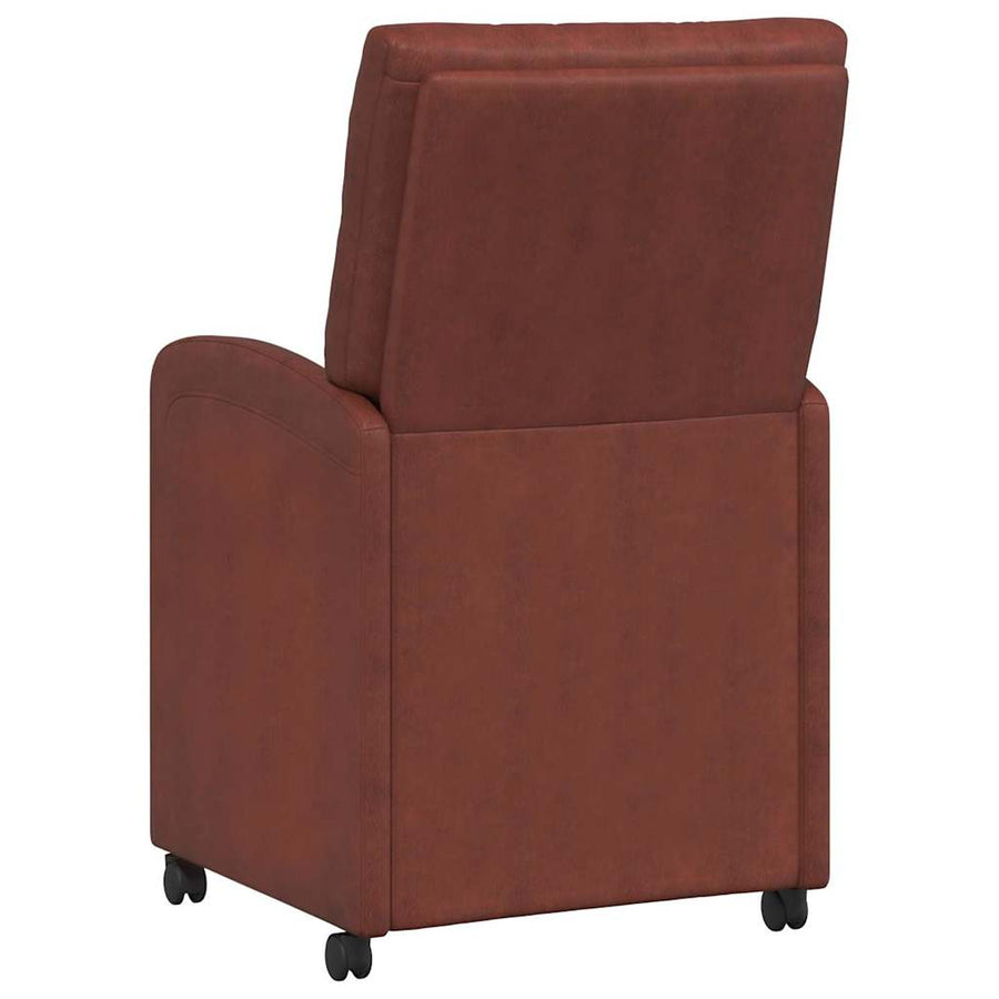 Eetstoelen 2 pcs Glanzend bruin 58 x 67 x 97 cm Kunstleer