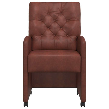 Eetstoelen 2 pcs Glanzend bruin 58 x 67 x 97 cm Kunstleer