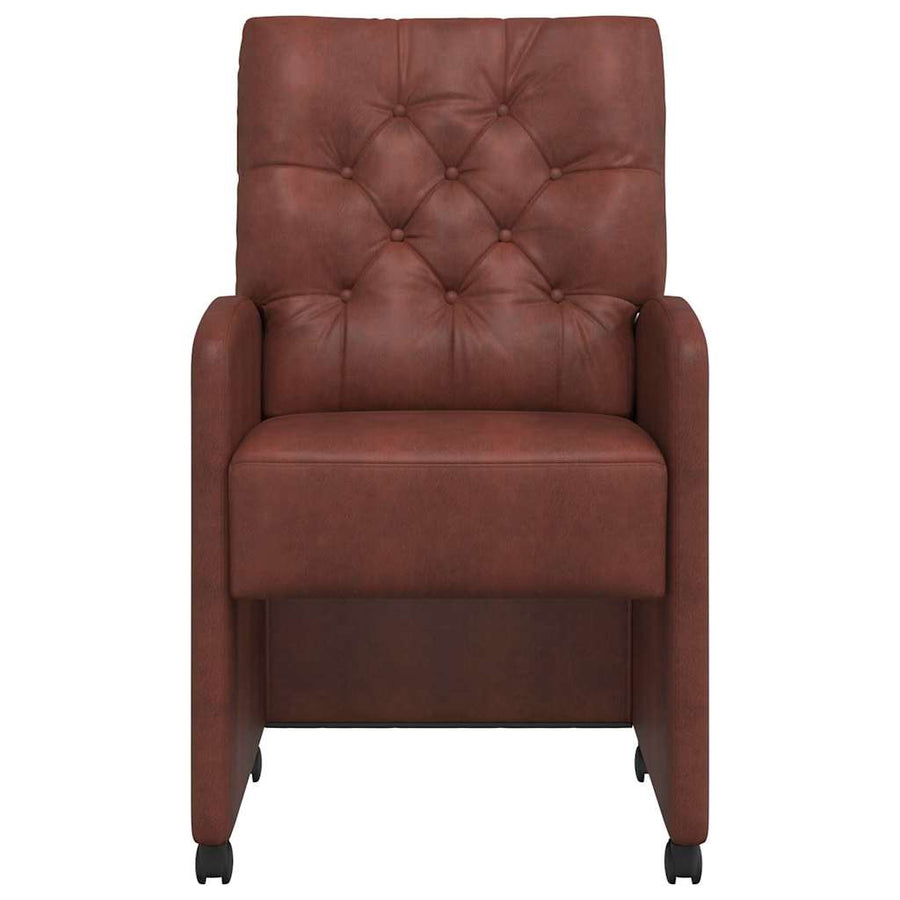 Eetstoelen 2 pcs Glanzend bruin 58 x 67 x 97 cm Kunstleer