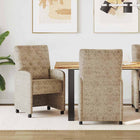 Dining Chairs with Wheels 2 pcs Light Grey 58 x 67 x 97 cm