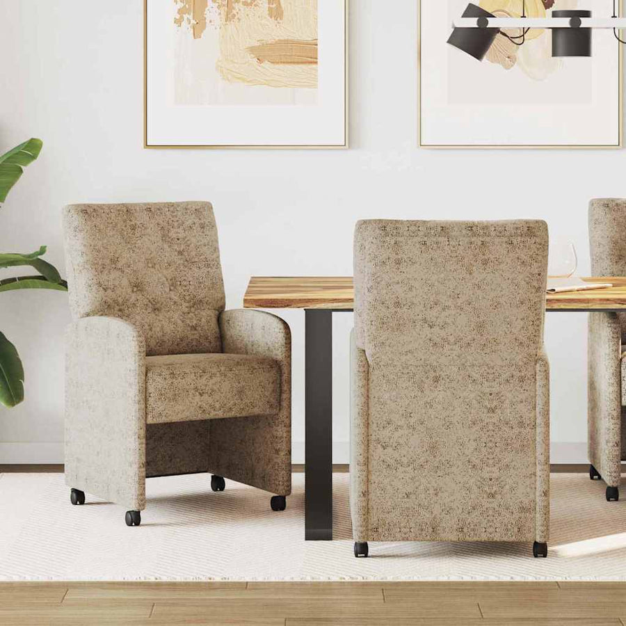 Eetstoelen 2 pcs Lichtgrijs 58 x 67 x 97 cm Faux suede leer