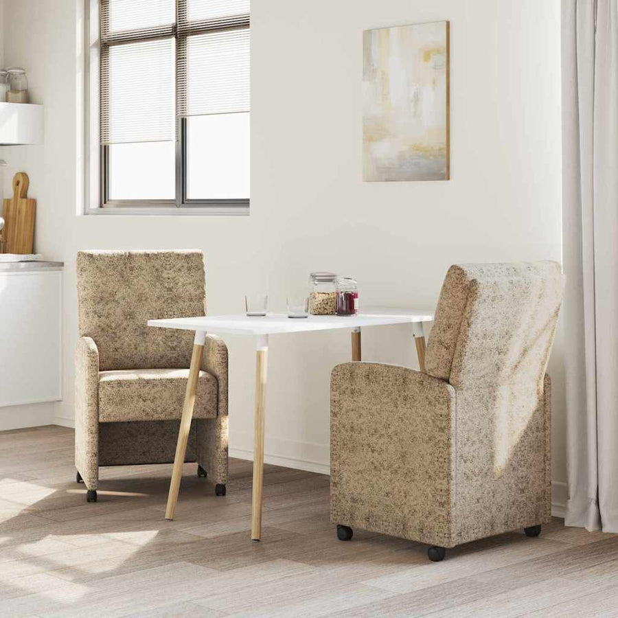 Eetstoelen 2 pcs Lichtgrijs 58 x 67 x 97 cm Faux suede leer