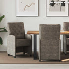 Dining Chairs with Wheels 2 pcs Dark Grey 58 x 67 x 97 cm