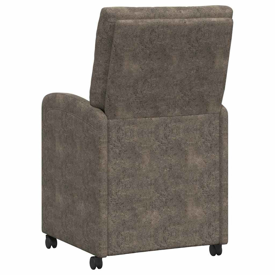 Eetstoelen 2 pcs Donkergrijs 58 x 67 x 97 cm Faux suede leer