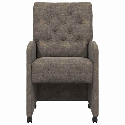 Eetstoelen 2 pcs Donkergrijs 58 x 67 x 97 cm Faux suede leer