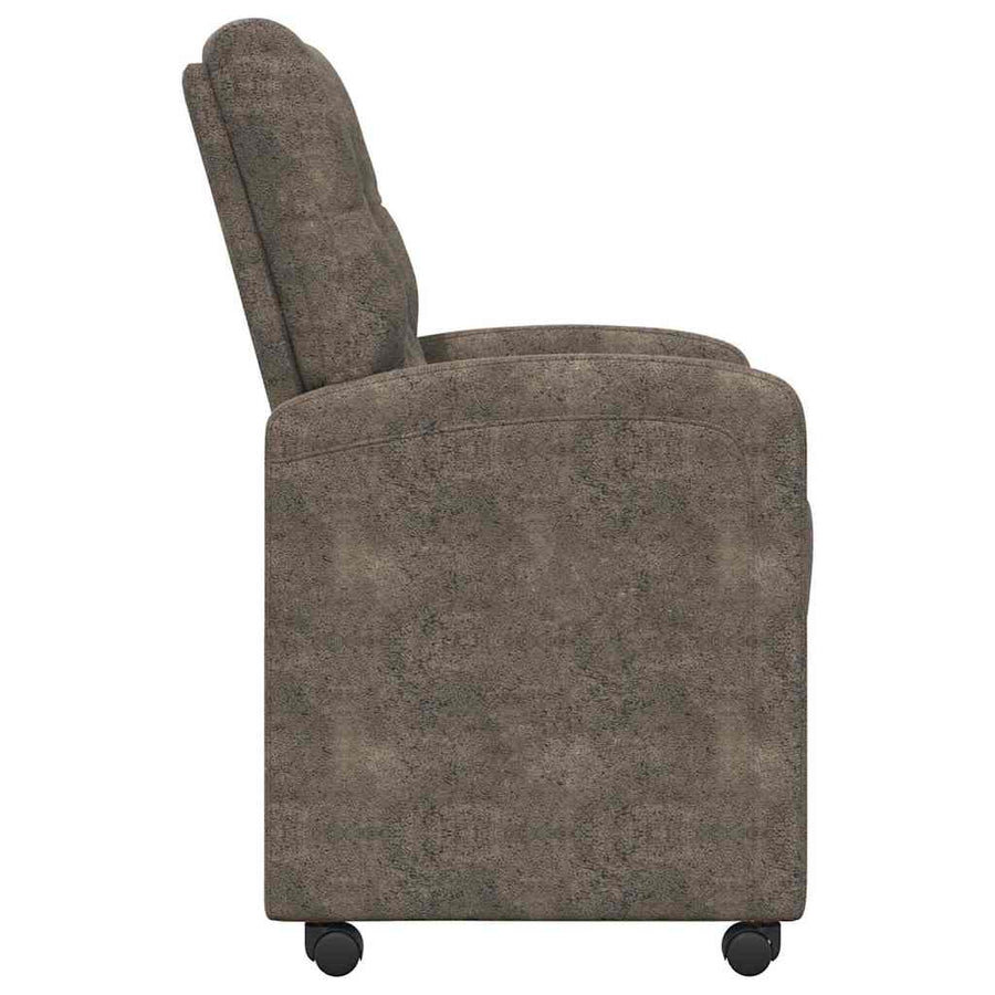 Eetstoelen 2 pcs Donkergrijs 58 x 67 x 97 cm Faux suede leer