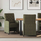 Eetkamerstoelen 2 stuks legergroen 58x67x97 cm