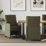 Eetkamerstoelen 2 stuks legergroen 58x67x97 cm