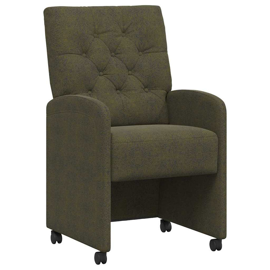Eetstoelen 2 pcs Leger groen 58 x 67 x 97 cm Faux suede leer