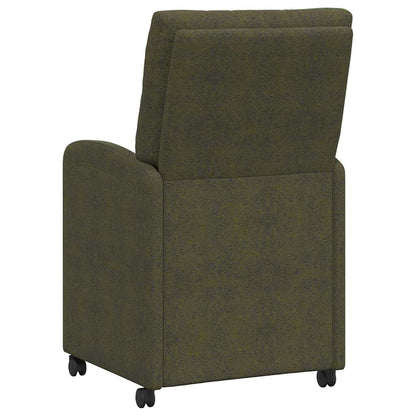Eetstoelen 2 pcs Leger groen 58 x 67 x 97 cm Faux suede leer