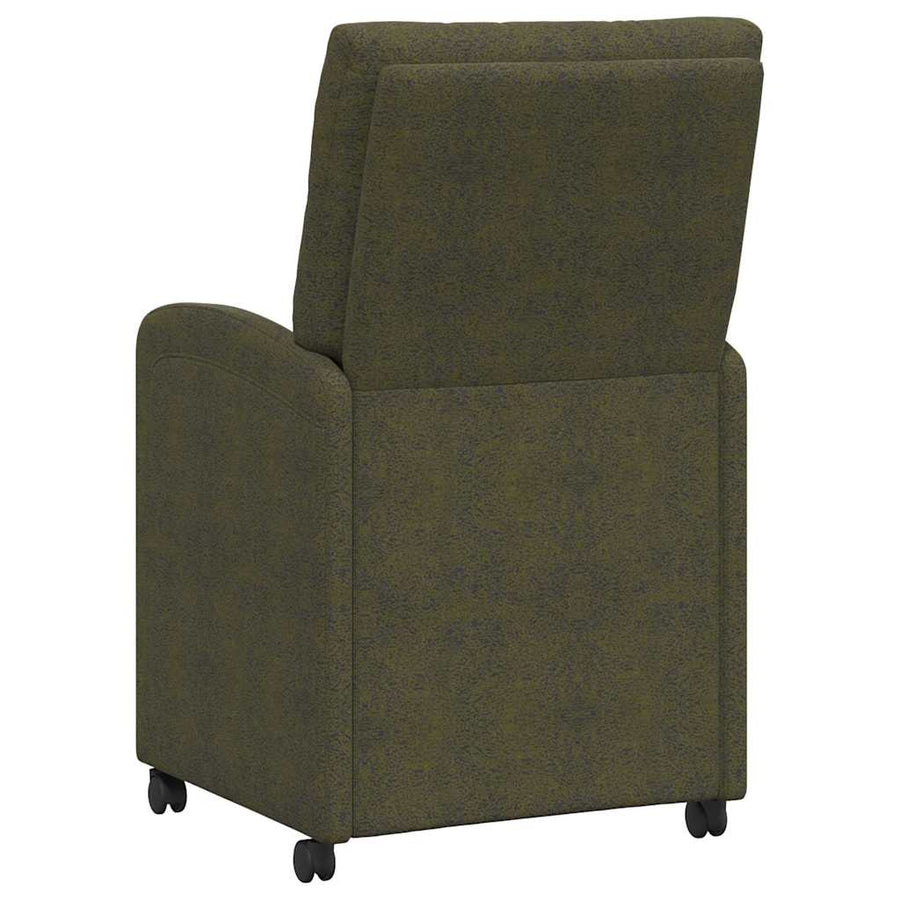 Eetstoelen 2 pcs Leger groen 58 x 67 x 97 cm Faux suede leer