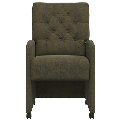 Eetstoelen 2 pcs Leger groen 58 x 67 x 97 cm Faux suede leer