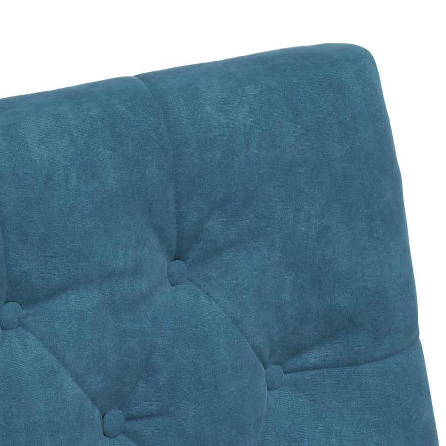 Eetstoelen met wielen 2 pcs Blauw 58 x 67 x 97 cm Fluweel