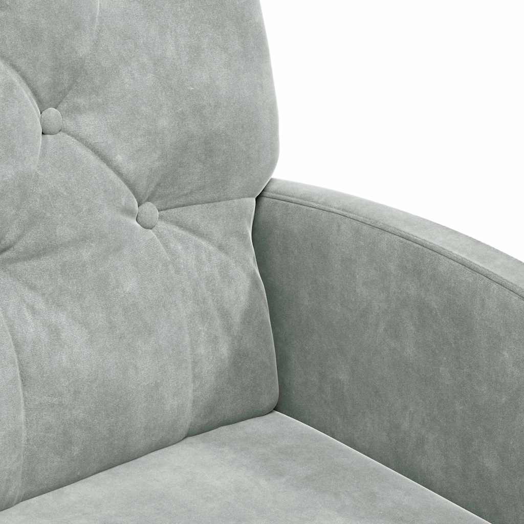 Eetstoelen met wielen 2 pcs Lichtgrijs 58 x 67 x 97 cm Fluweel