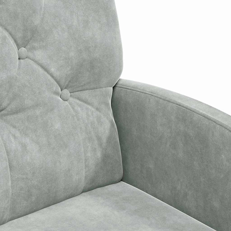 Eetstoelen met wielen 2 pcs Lichtgrijs 58 x 67 x 97 cm Fluweel
