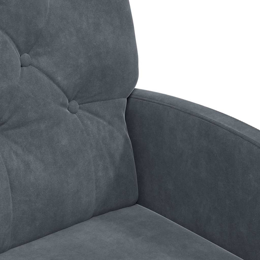 Eetstoelen met wielen 2 pcs Donkergrijs 58 x 67 x 97 cm Fluweel