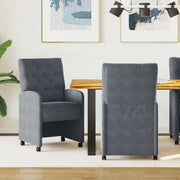 Eetkamerstoelen 2 st donkergrijs fluweel 58x67x97 cm
