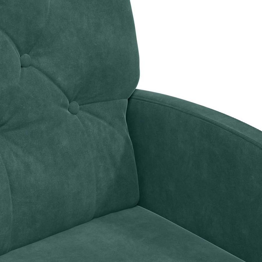 Eetstoelen met wielen 2 pcs Donkergroen 58 x 67 x 97 cm Fluweel