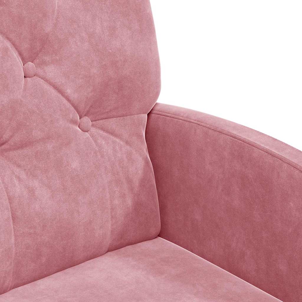 Eetstoelen met wielen 2 pcs Roze 58 x 67 x 97 cm Fluweel