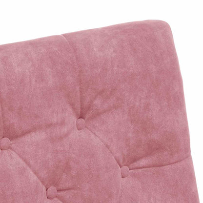Eetstoelen met wielen 2 pcs Roze 58 x 67 x 97 cm Fluweel