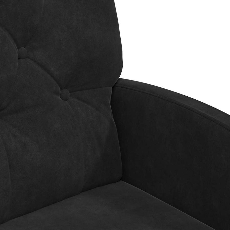 Eetstoelen met wielen 2 pcs Zwart 58 x 67 x 97 cm Fluweel