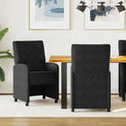 Dining Chairs with Wheels 2 pcs Black 58 x 67 x 97 cm
