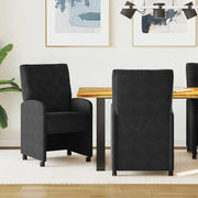 Eetkamerstoelen 2 stuks zwart fluweel 58x67x97 cm