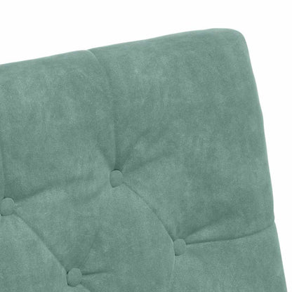 Eetstoelen met wielen 2 pcs Zeegroen 58 x 67 x 97 cm Fluweel