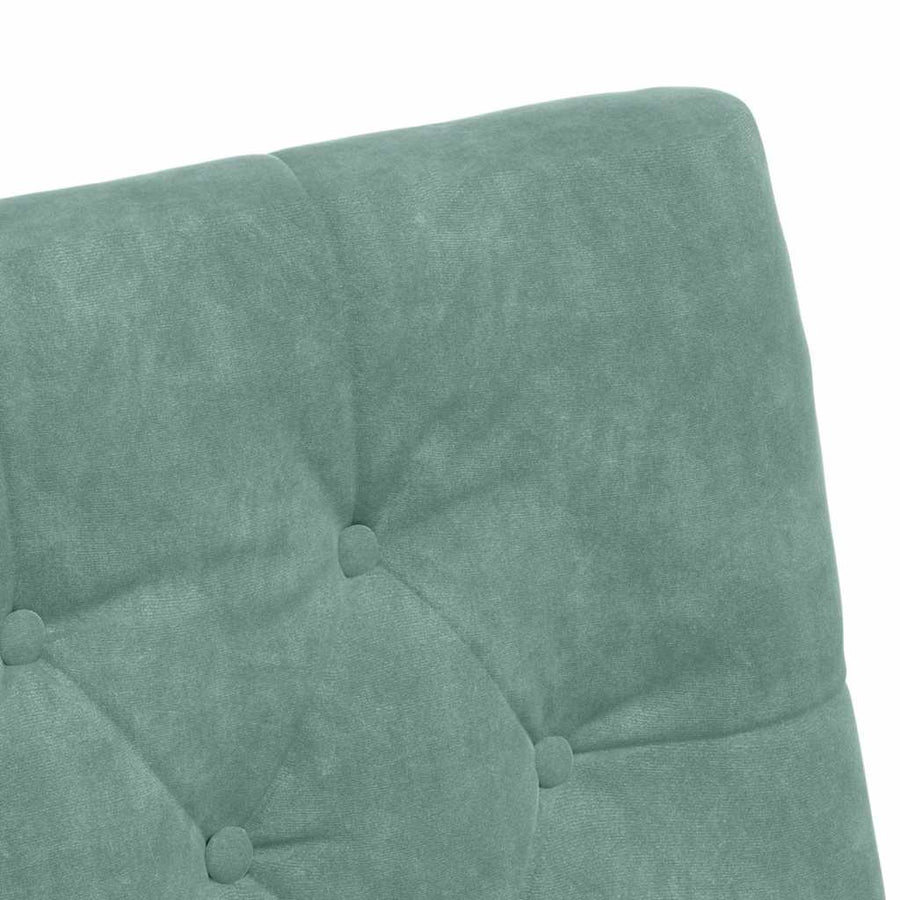 Eetstoelen met wielen 2 pcs Zeegroen 58 x 67 x 97 cm Fluweel