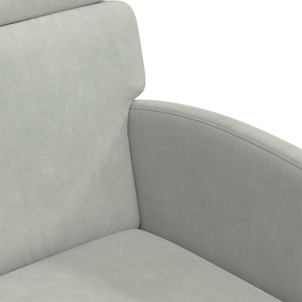 Eetstoelen met wielen 2 pcs Lichtgrijs 58 x 65 x 98 cm Fluweel