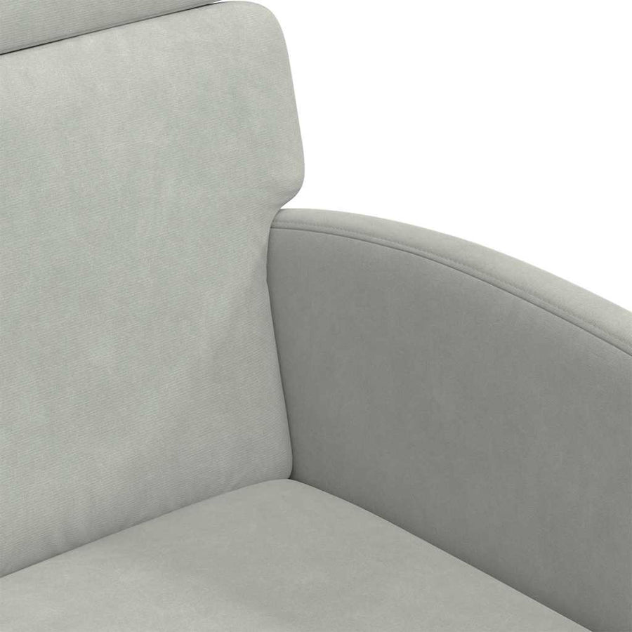 Eetstoelen met wielen 2 pcs Lichtgrijs 58 x 65 x 98 cm Fluweel
