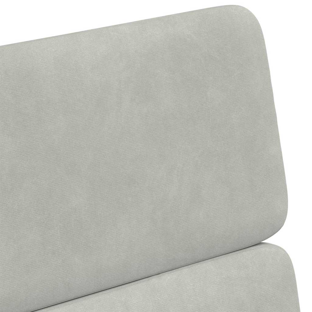 Eetstoelen met wielen 2 pcs Lichtgrijs 58 x 65 x 98 cm Fluweel