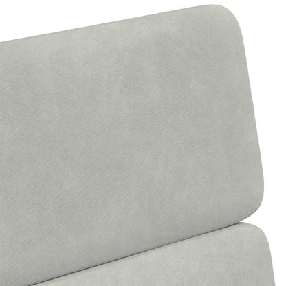 Eetstoelen met wielen 2 pcs Lichtgrijs 58 x 65 x 98 cm Fluweel