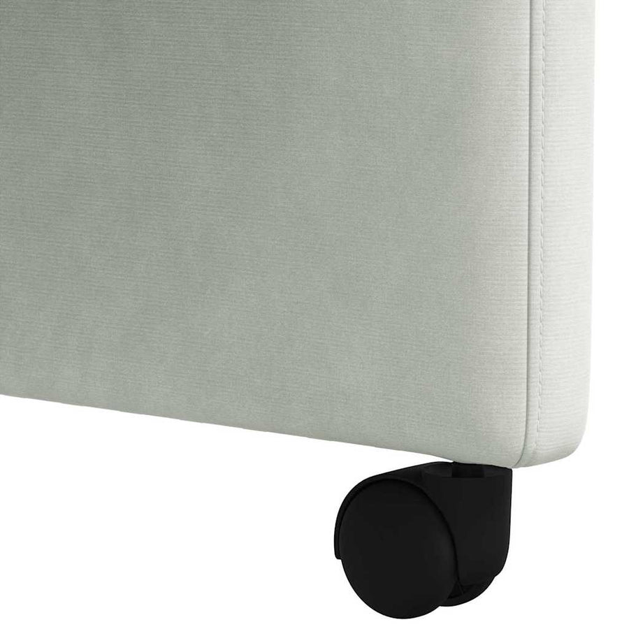 Eetstoelen met wielen 2 pcs Lichtgrijs 58 x 65 x 98 cm Fluweel