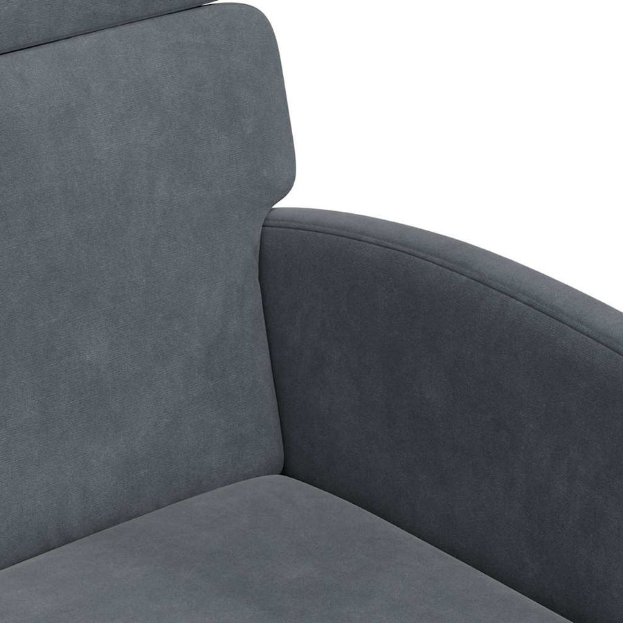 Eetstoelen met wielen 2 pcs Donkergrijs 58 x 65 x 98 cm Fluweel
