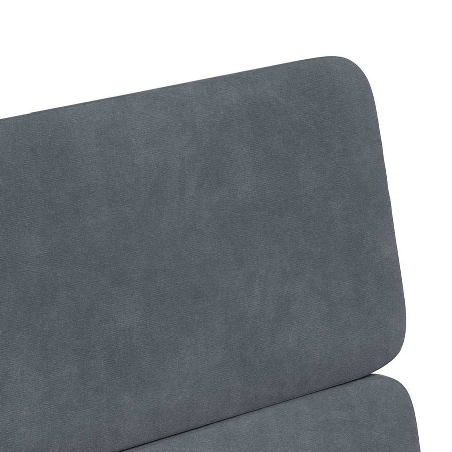 Eetstoelen met wielen 2 pcs Donkergrijs 58 x 65 x 98 cm Fluweel