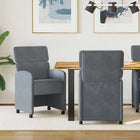 Dining Chairs with Wheels 2 pcs Dark Grey 58 x 65 x 98 cm
