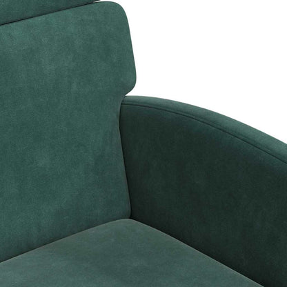 Eetstoelen met wielen 2 pcs Donkergroen 58 x 65 x 98 cm Fluweel